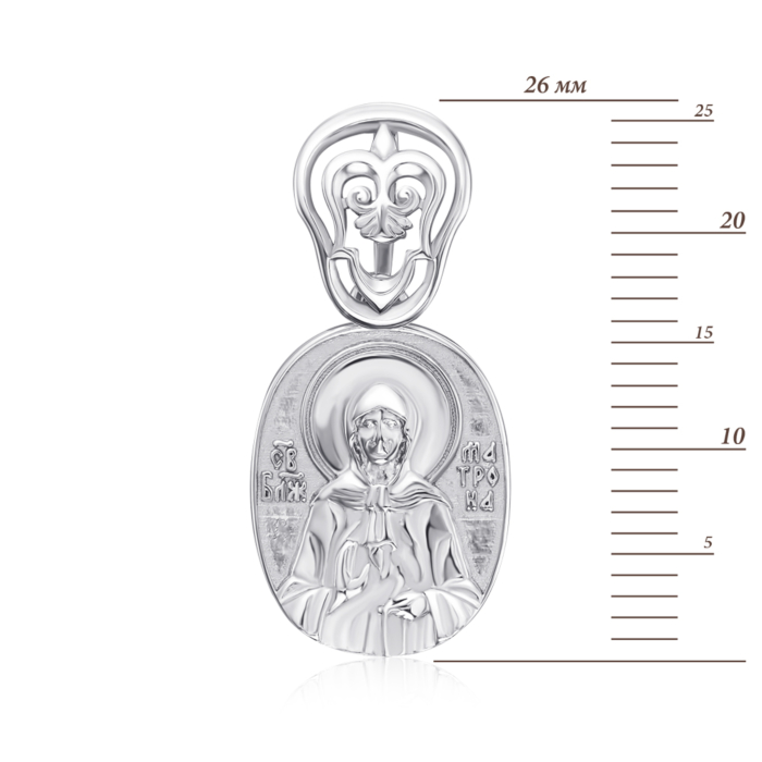 12345 Срібна підвіска-ладанка без вставки. Артикул 35260/12/1 12345 грн1,844 12345