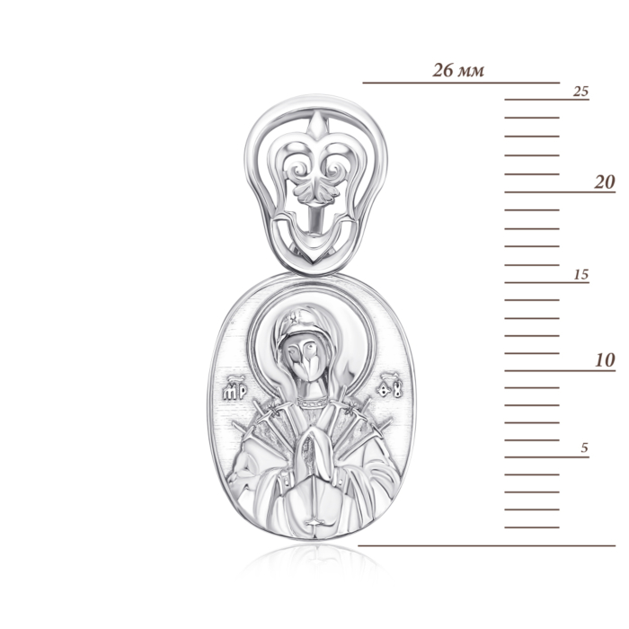 12345 Срібна підвіска-ладанка без вставки. Артикул 35262/12/1 12345 грн1,796 12345