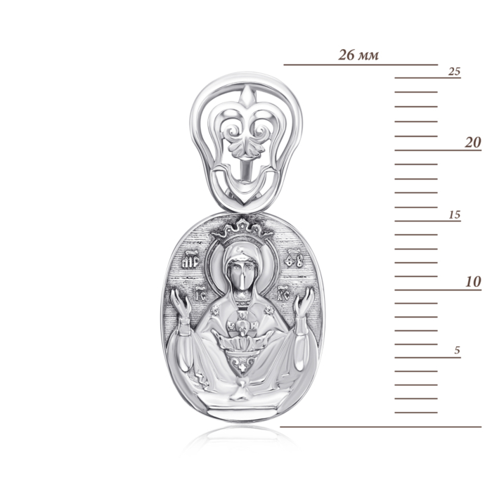 12345 Срібна підвіска-ладанка без вставки. Артикул 35263/12/1 12345 грн2,050 12345