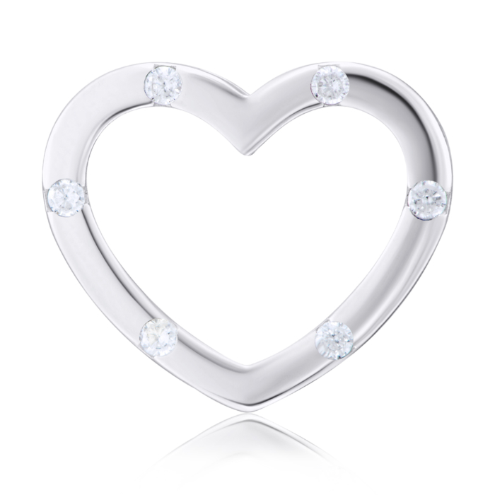 12345 Срібна підвіска «Серце» з фіанітами. Артикул 35349/12/1/46 12345 грн915 12345