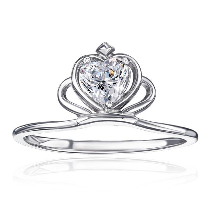 12345 Сібна каблучка «Корона» з фіанітом S. Артикул 00924/12/1/1686 12345 грн1,227 12345