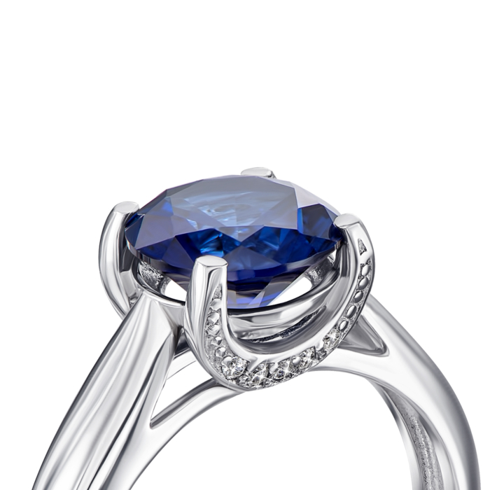 12345 Срібна каблучка з сапфірами і фіанітами. Артикул 1354/1р-HSPH 12345 грн2,435 12345