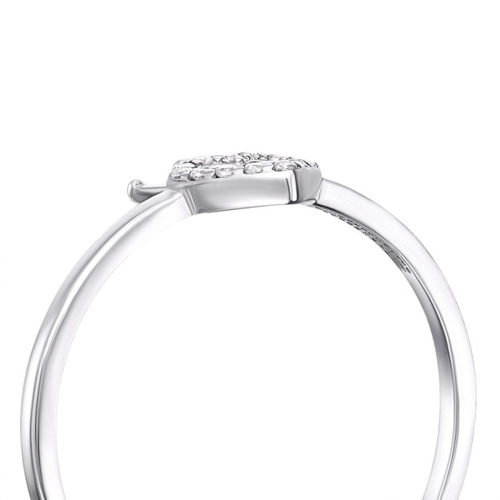 12345 Срібна каблучка «Корона» з фіанітами. Артикул 001017/12/1/1 12345 грн1,017 12345