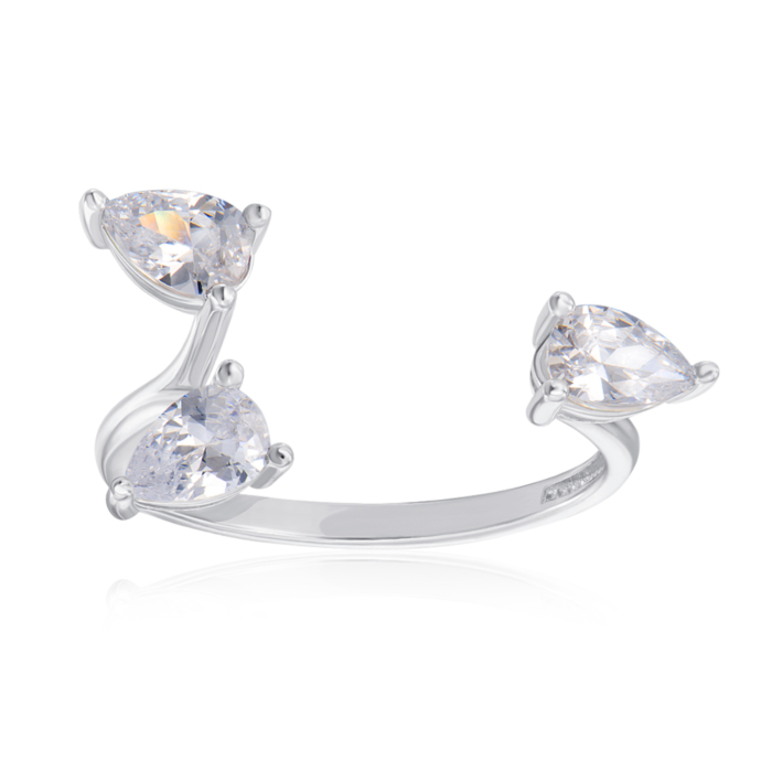 12345 Срібна каблучка з фіанітами. Артикул 001082/12/1/3394 12345 грн1,094 12345