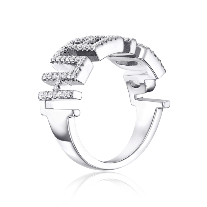12345 Срібна каблучка з фіанітами. Артикул ML14187A-R/12/1 12345 грн2,135 12345
