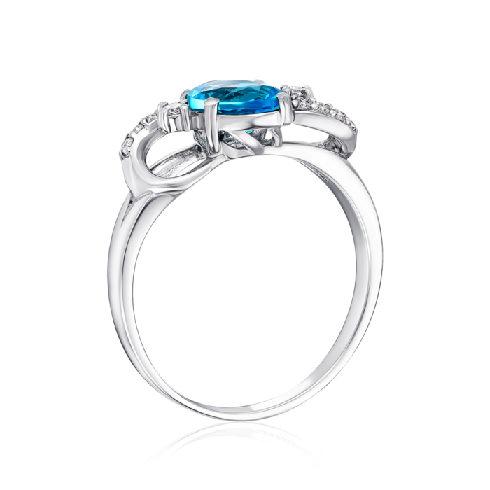 12345 Срібна каблучка з кварцом і фіанітами. Артикул 1720/9р-QSWB 12345 грн2,506 12345