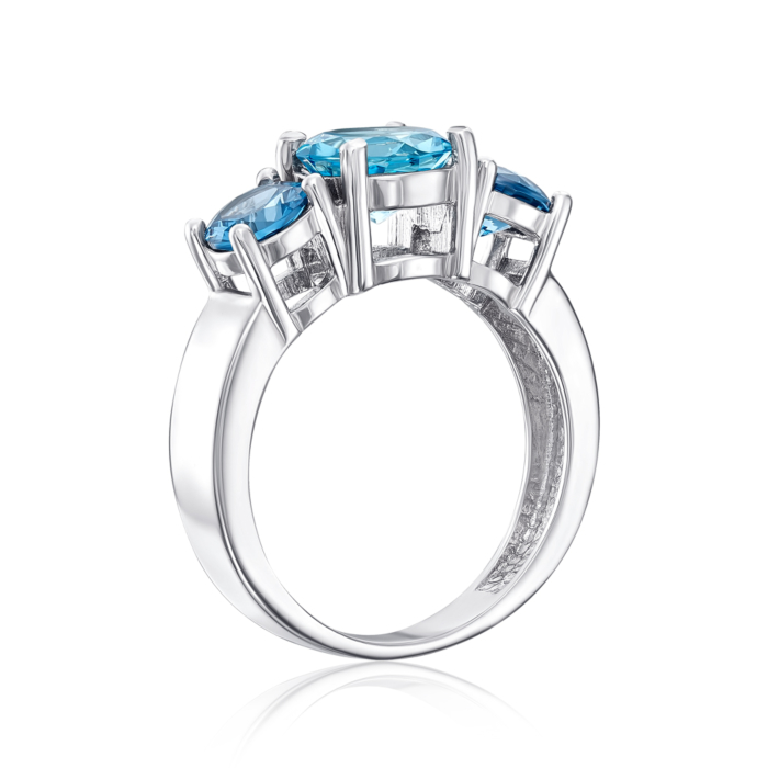 Срібна каблучка з топазом і шпінеллю. Артикул 00127/12/1/6773