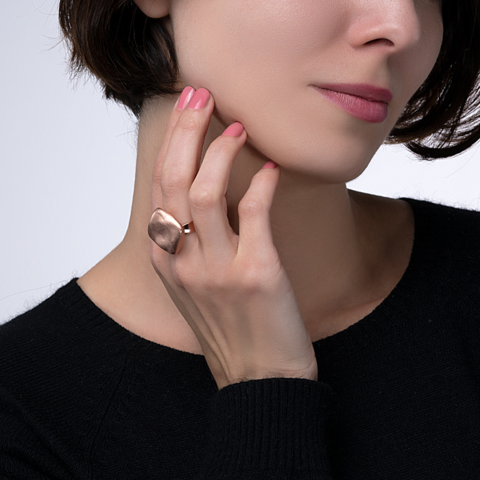 12345 Срібна позолочена каблучка без вставки. Артикул 5AG0047G-R/17 12345 грн5,636 12345