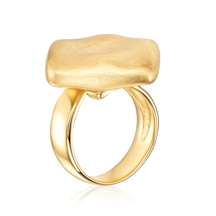 12345 Срібна позолочена каблучка без вставки. Артикул 5AG0047G-R/20 12345 грн5,636 12345