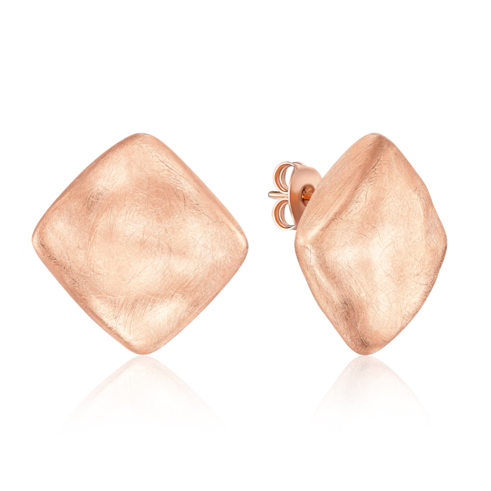 Серебряные позолоченные пуссеты без вставки. Артикул 1AG0094G-E/17