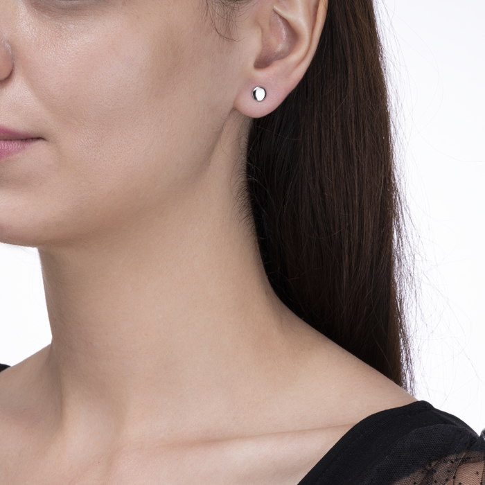 12345 Срібні сережки-пусети без вставки. Артикул 41091/12/1 12345 грн872 12345