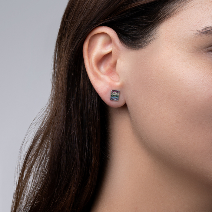 12345 Срібні сережки-пусети з фіанітами. Артикул 2S14447-E/12/3522 12345 грн1,402 12345