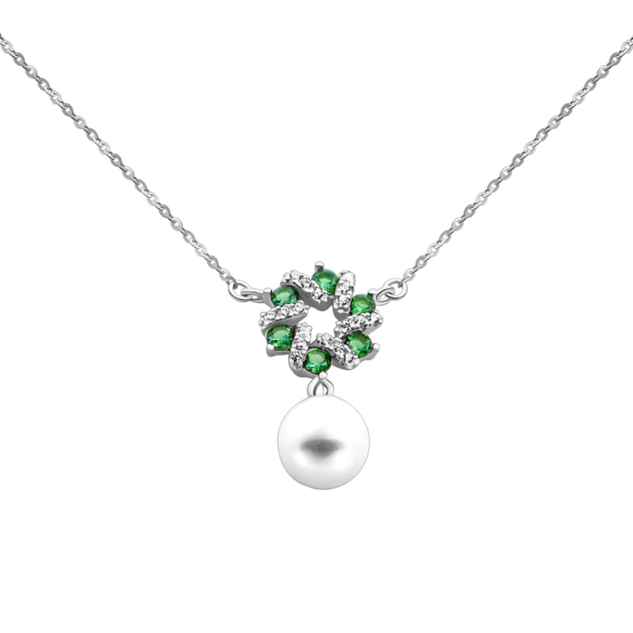 12345 Cрібне кольє з перлами і фіанітами. Артикул UG5SN01132 12345 грн2,479 12345