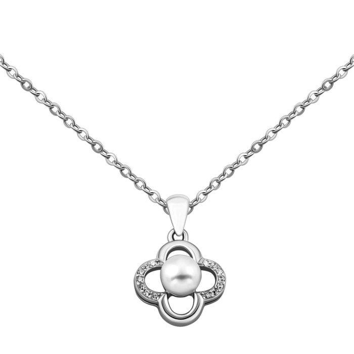 12345 Cрібне кольє з перлами і фіанітами. Артикул UG5SP00471 12345 грн1,506 12345