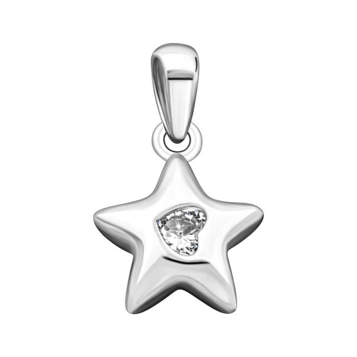 Серебряная подвеска Звездочка с фианитом.Артикул UG5BEP00026