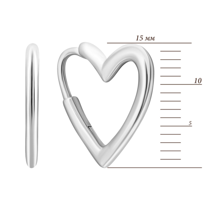 12345 Срібні сережки-конго.Артикул UG5SZE044 12345 грн1,204 12345