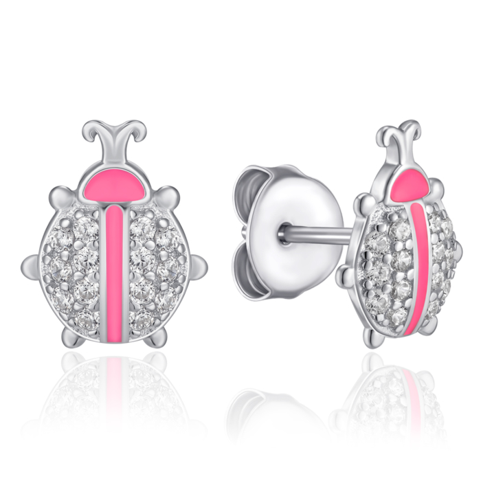 12345 Срібні пусети з емаллю та фіанітами. Артикул SZDE06895-E/12/563 12345 грн1,223 12345