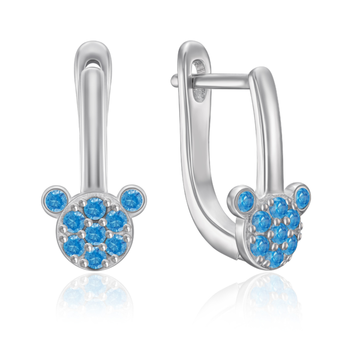 12345 Срібні сережки з фіанітами. Артикул SZDE15065-E/12/1273 12345 грн1,710 12345