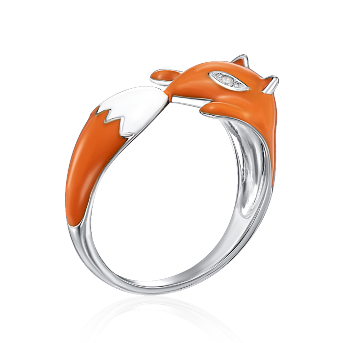 12345 Срібна каблучка з емаллю та фіанітами. Артикул SZDR07786-R/12/4757 12345 грн1,788 12345