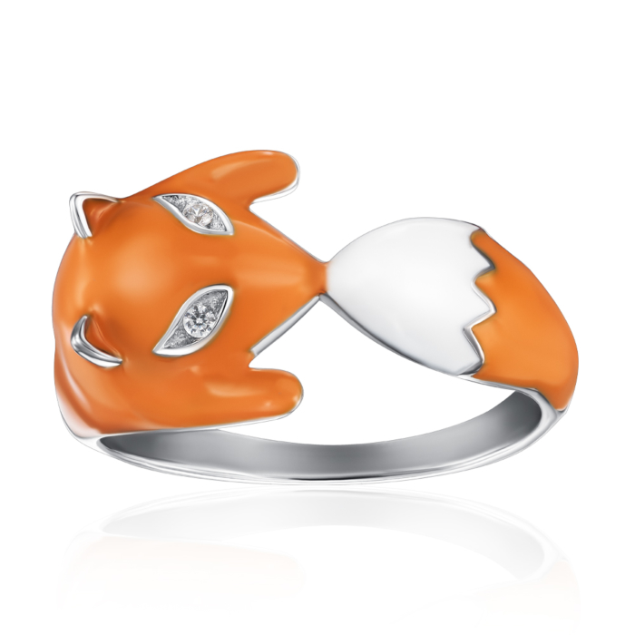 12345 Срібна каблучка з емаллю та фіанітами. Артикул SZDR07786-R/12/4757 12345 грн1,788 12345