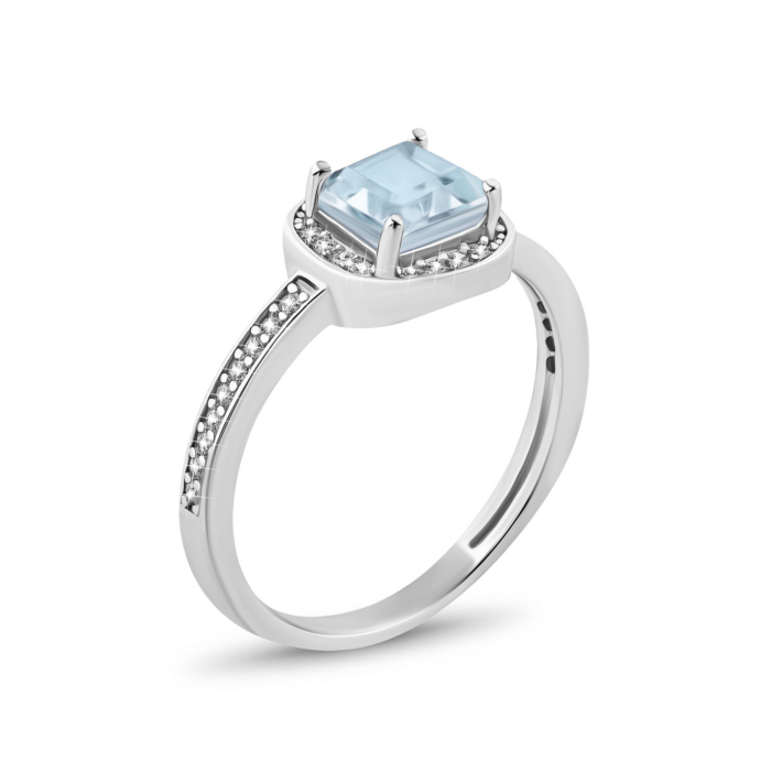 12345 Срібна каблучка з топазом і фіанітами. Артикул UG5SZDR32224 12345 грн1,399 12345