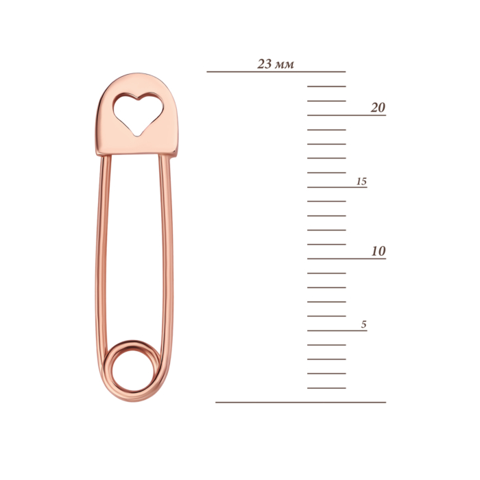 12345 Золота брошка-булавка Серце.Артикул UG58112010801 12345 грн2,289 12345