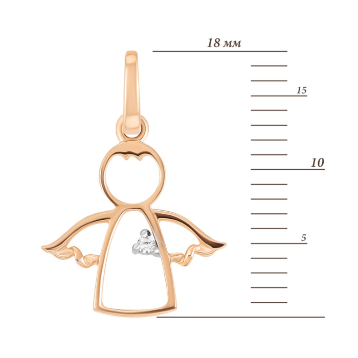 12345 Золота підвіска Янгол з діамантом. Артикул UG5ПМ0024 12345 грн5,824 12345