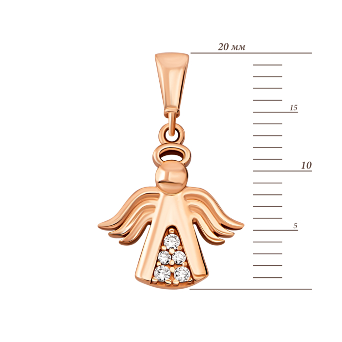 12345 Золота підвіска Янгол з фіанітами.Артикул UG53101013701 12345 грн3,434 12345