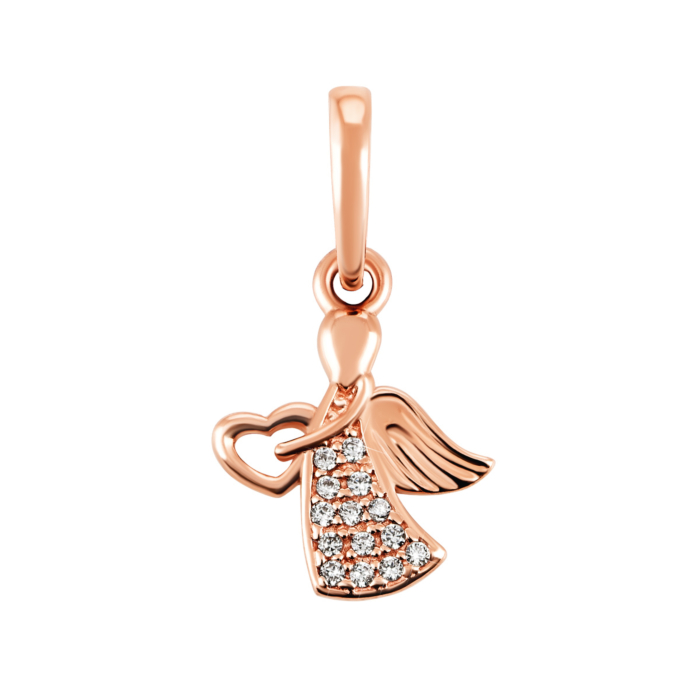 12345 Золота підвіска Янгол з фіанітами . Артикул UG5384687 12345 грн3,917 12345