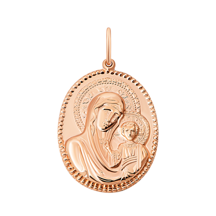 12345 Золота підвіска-іконка Божої Матері Казанської.Артикул UG5и009 12345 грн6,623 12345