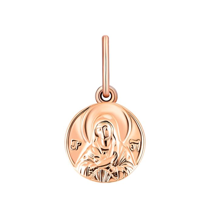 Золотая подвеска-иконка Божией Матери. Артикул UG5П0153