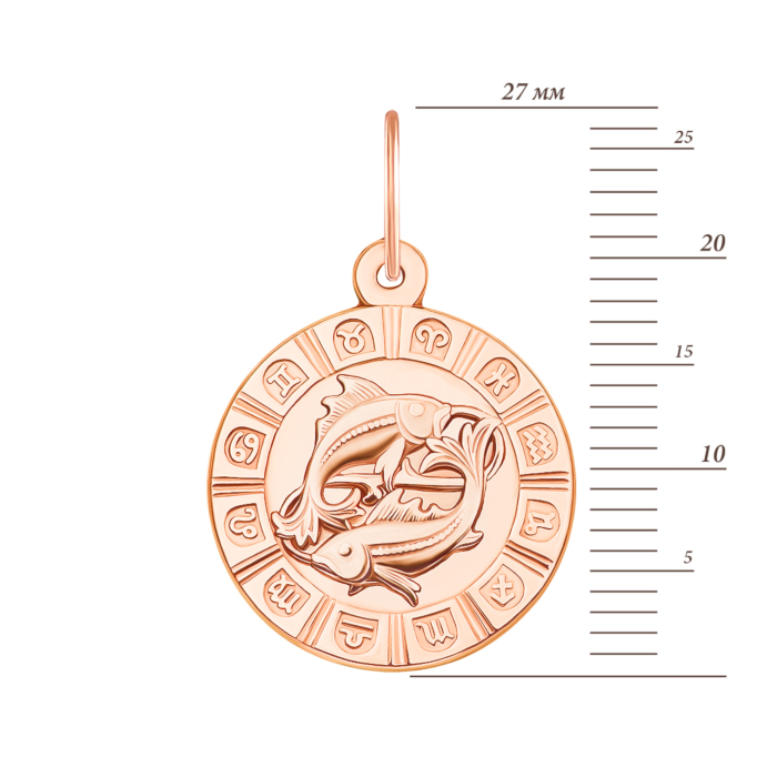 12345 Золота підвіска «Риби». Артикул 30503/рб 12345 грн4,424 12345