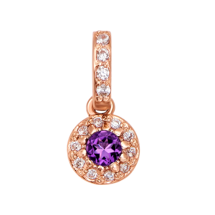 12345 Золота підвіска з аметистом та фіанітами. Артикул 550001/ам кс 12345 грн2,759 12345