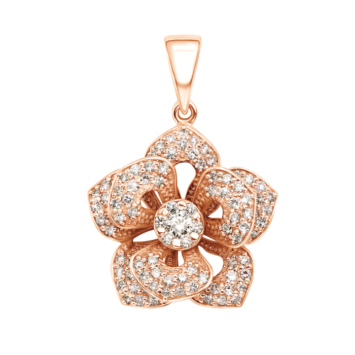 Золота підвіска з діамантами (53923/01/0/8021 (53923/2.5)