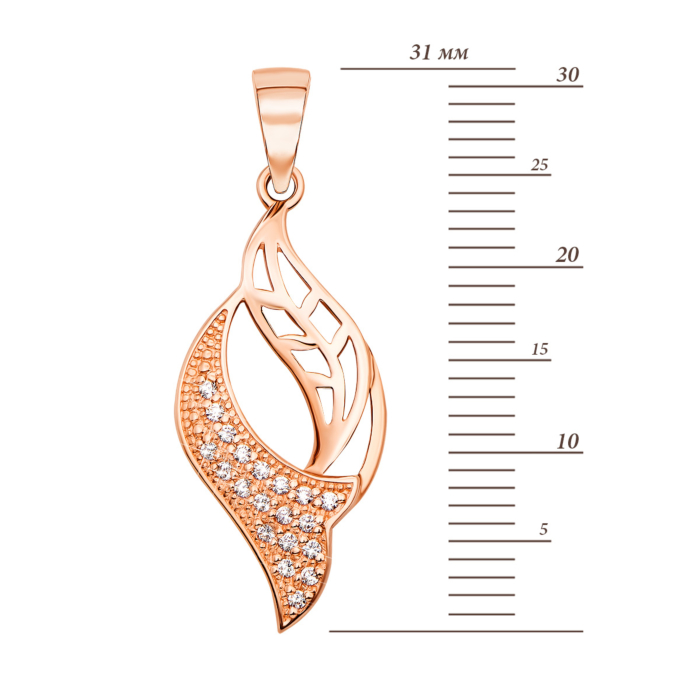 Золотая подвеска с фианитами (31155/01/0/1 (31155)