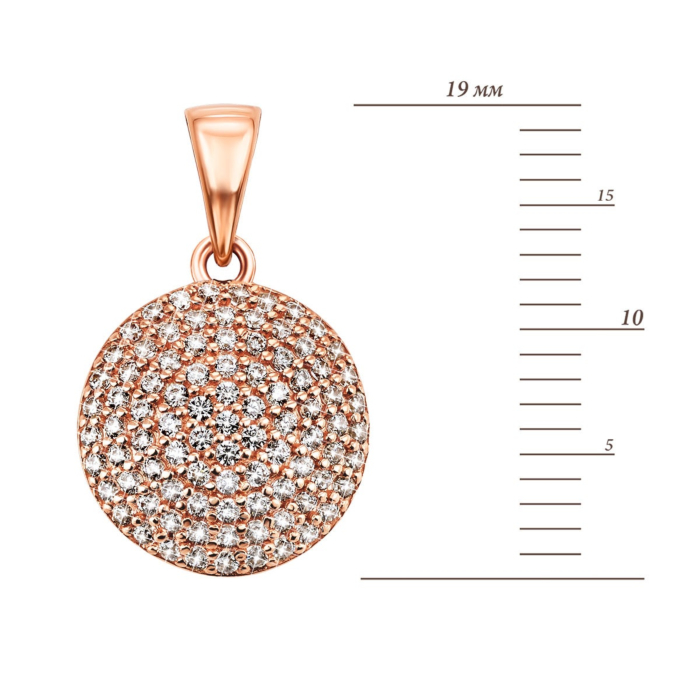 12345 Золота підвіска з фіанітами. Артикул UG5ПВ711и 12345 грн5,204 12345