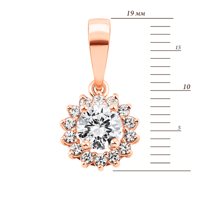 12345 Золота підвіска з фіанітами S Zirconia. Артикул UG5П4024 Sw 12345 грн6,086 12345