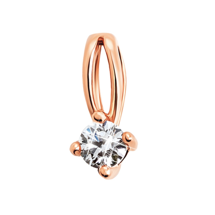 Золотая подвеска с фианитом Royal Zirconia.Артикул UG5П4020 Royal