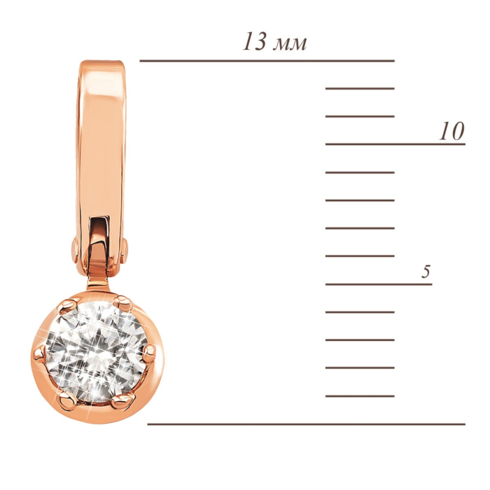 12345 Золота підвіска з фіанітом S. Артикул UG5П4095 Sw 12345 грн1,877 12345