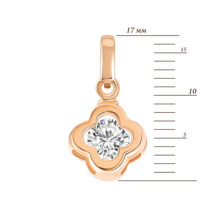 12345 Золота підвіска з фіанітом S. Артикул UG5П4284Sw 12345 грн5,035 12345