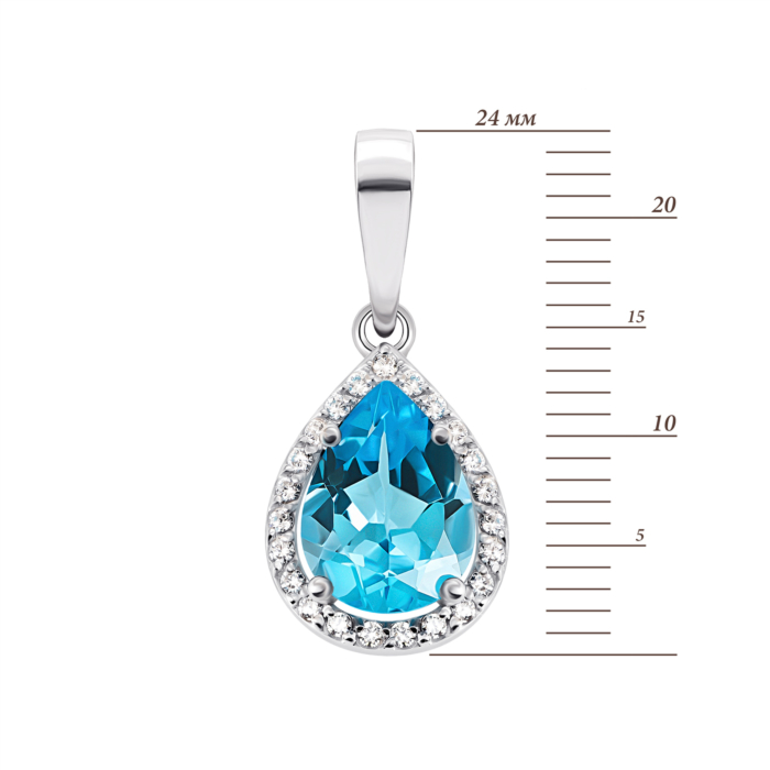 12345 Золота підвіска з топазом і фіанітами. Артикул UG5П4030/1топ 12345 грн5,966 12345