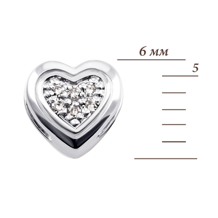 12345 Золота підвіска Серце з діамантами. Артикул UG5880339-К бел 12345 грн5,353 12345