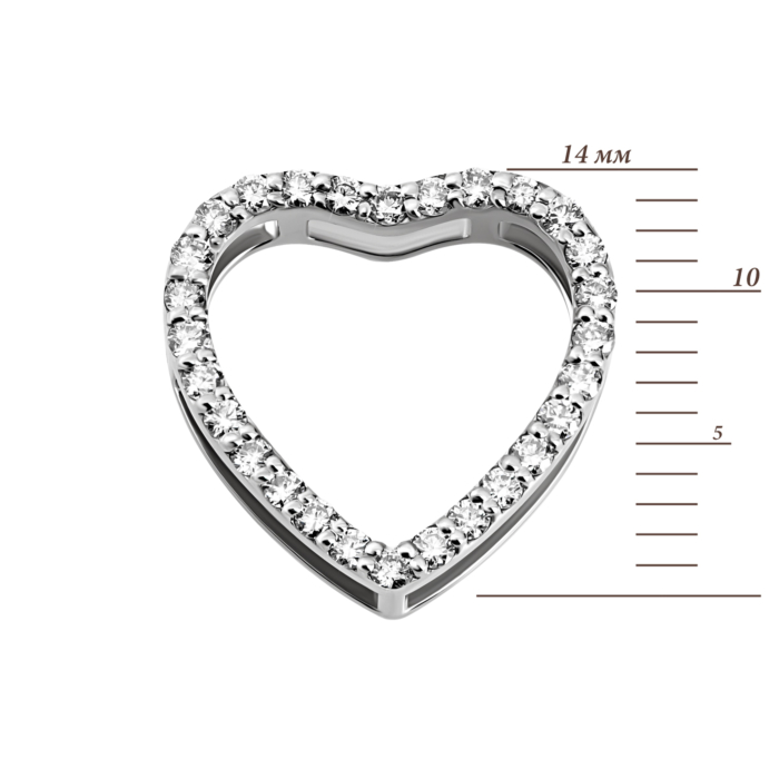 12345 Золота підвіска Серце з діамантами.Артикул UG5WB1.7Б 12345 грн49,531 12345