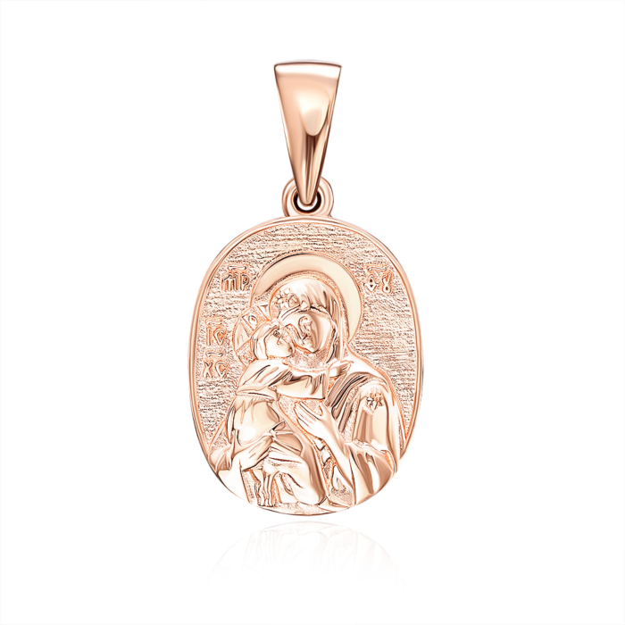 12345 Золота підвіска-іконка Божої Матері «Володимирська». Артикул 32043/01/0 12345 грн10,677 12345