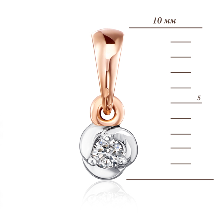 12345 Золота підвіска з діамантом. Артикул 52973/14/1/8581 12345 грн5,651 12345