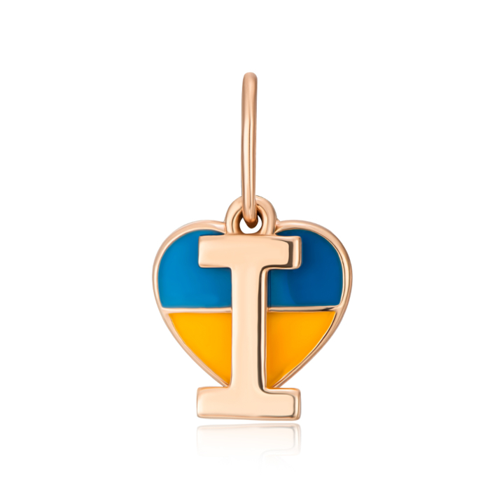 Золота підвіска з емаллю. Артикул 32237/01/0/490