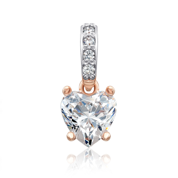 12345 Золота підвіска «Серце» з фіанітами S. Артикул 32102/01/1/2975 12345 грн4,323 12345