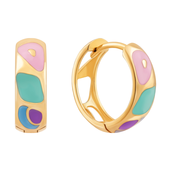 12345 Золоті сережки-конго з емаллю.Артикул UG52/40/085/2 12345 грн12,321 12345