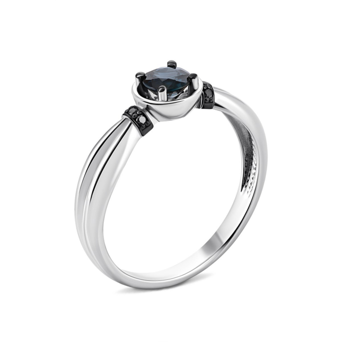 12345 Золота каблучка з діамантами і сапфіром. Артикул UG553539/02/1/10257 12345 грн21,075 12345