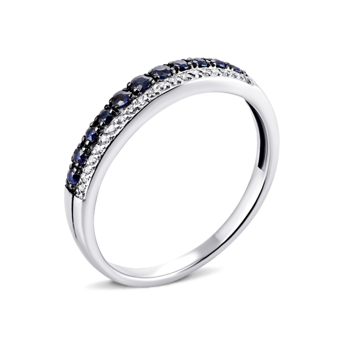 12345 Золота каблучка з діамантами і сапфірами. Артикул UG553541/02/1/10270 12345 грн19,615 12345